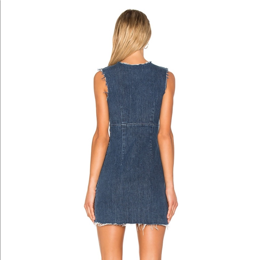 GRLFRND Estelle Deep V Denim Dress - Picture 3 of 5
